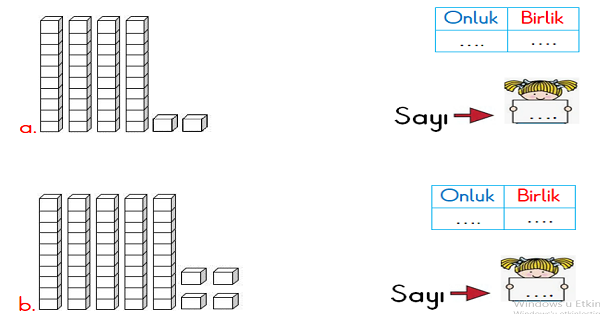1.Sınıf Matematik Onluk ve Birlik Etkinliği
