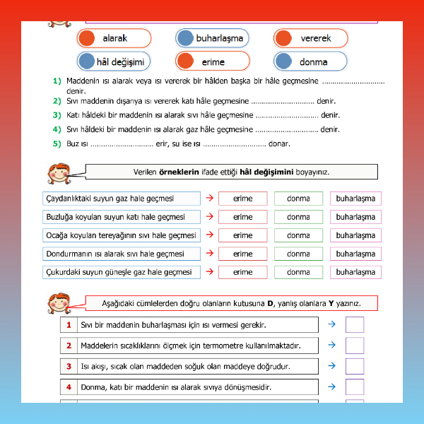 4. Sınıf Fen Bilimleri - Hâl Değişimi Etkinliği