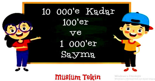 4.Sınıf Matematik Doğal Sayıları Yüzer ve Biner Sayma  Etkinlik ve Test Çalışması