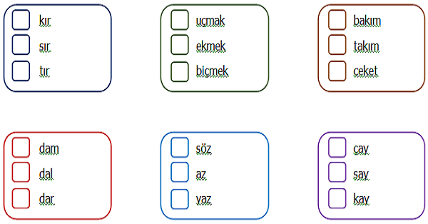 4.Sınıf Türkçe Eş Sesli Sözcükler Etkinliği 3