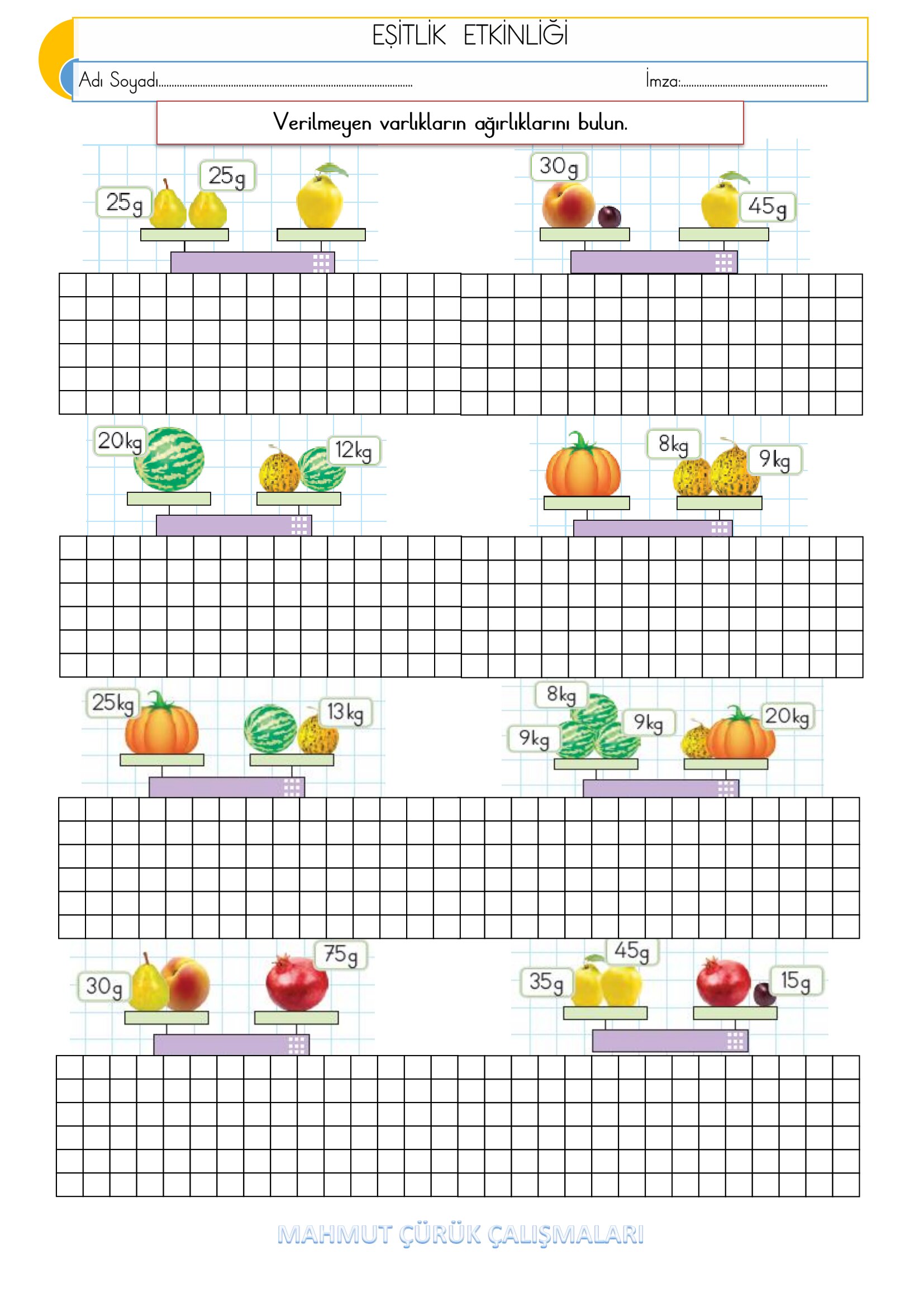 2.Sınıf - Matematik - Eşitlik Etkinliği-4