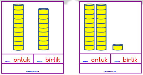 1.Sınıf Matematik Onluk Birlik Gösterimi Etkinliği 2