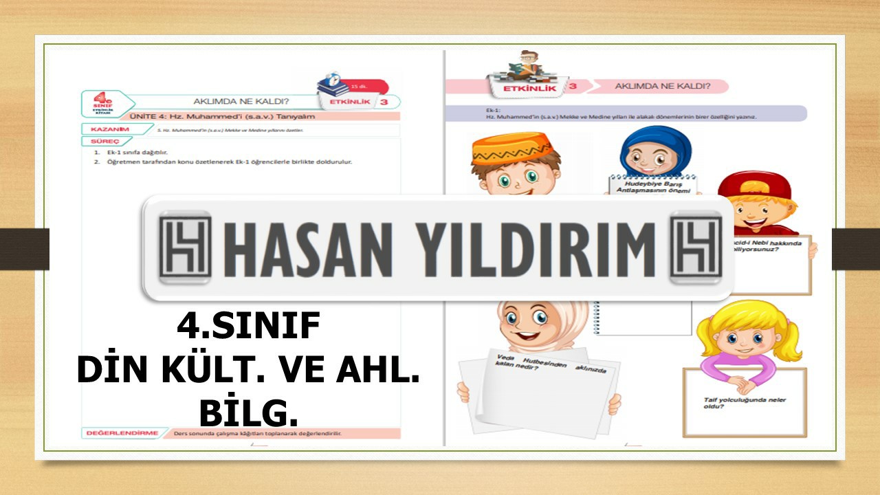 4.Sınıf Din Kültürü ve Ahlak Bilgisi Telafi Eğitim Etkinlik Kitabı