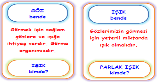 3.Sınıf Fen Bilimleri Işık ve Ses Kart Oyunu