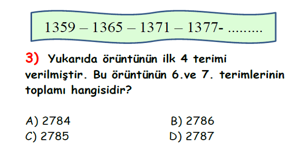 4.Sınıf Matematik Toplama İşlemi Yaprak Test-3