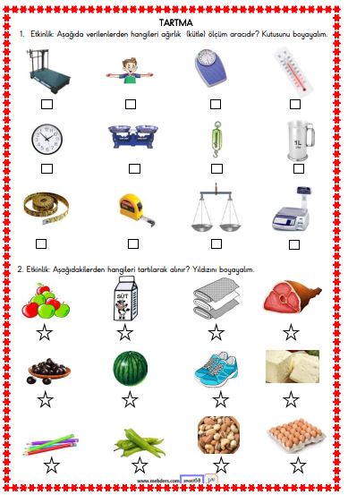 2. Sınıf Matematik Tartma 1 Etkinliği