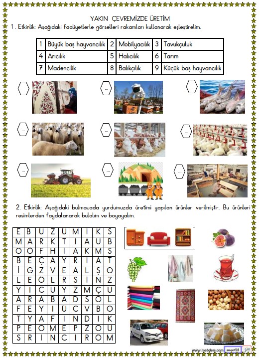 2. Sınıf Hayat Bilgisi Yakın Çevremizde Üretim Etkinliği