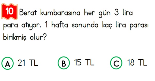 2.Sınıf Matematik Paralarımız-Yaprak Test-2