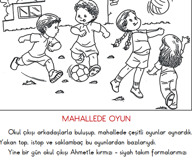 1.Sınıf Okuma ve Anlama (Mahallede Oyun) 8