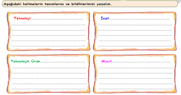 4.Sınıf Sosyal Bilgiler İyi ki Var Kavramlar Etkinliği