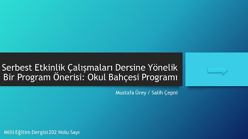 Okul bahçesi programı makale sunusu