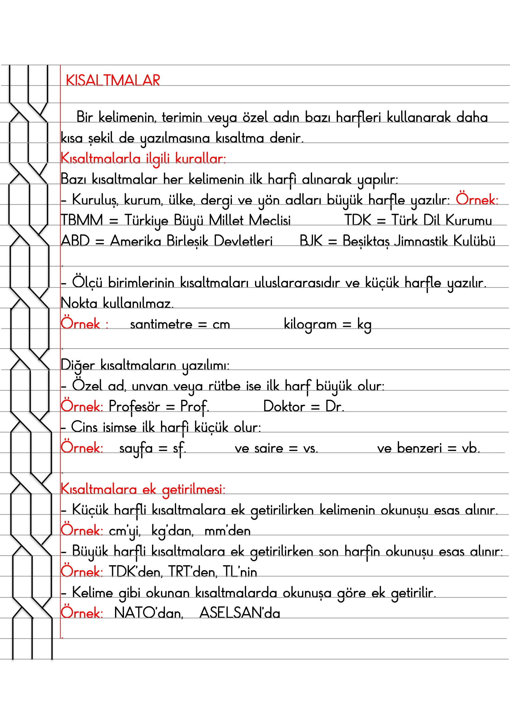 2.Sınıf - Türkçe Kısaltmalar Konu Anlatımı