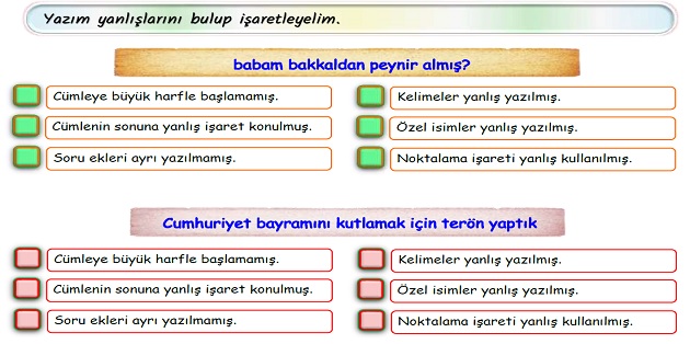 2.Sınıf Türkçe Yazım Kuralları Etkinliği-1