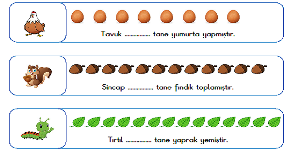 1.Sınıf Matematik Nesneleri Sayalım Etkinliği 1