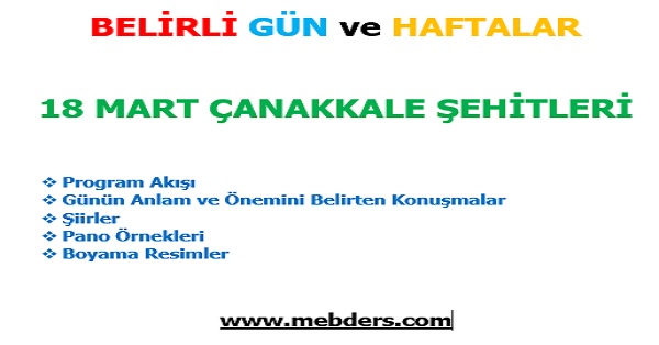 18 Mart Çanakkale Şehitleri Günü Programı