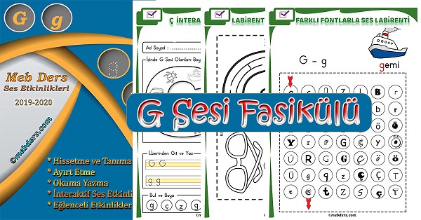 1.Sınıf İlkokuma G Sesi Fasikülü