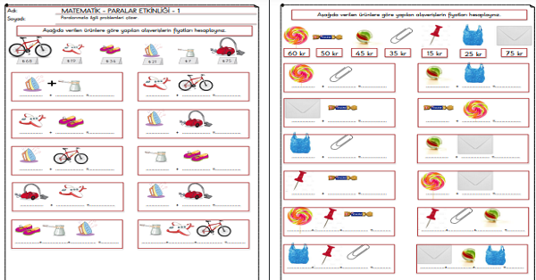 2.Sınıf - Matematik - Paralarımız Etkinliği-4