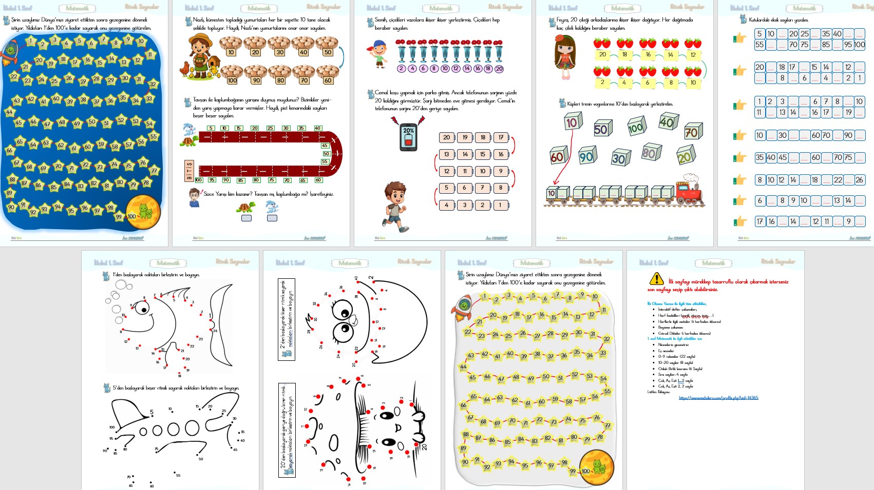 1. Sınıf Matematik RİTMİK SAYMALAR
