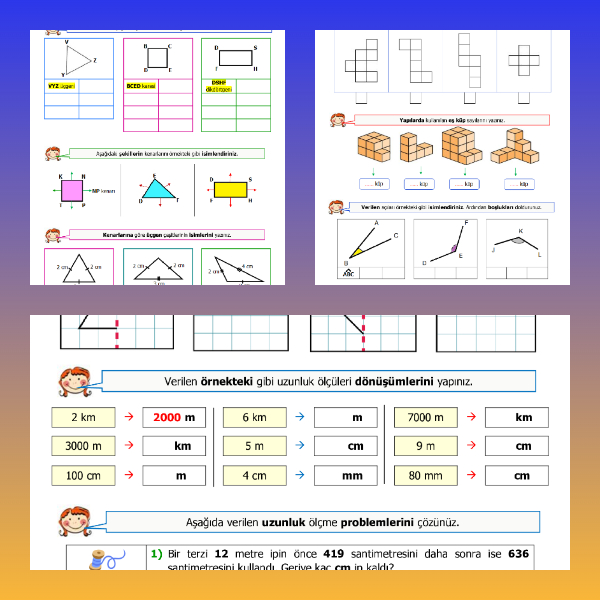 4. Sınıf Matematik - 5. Ünite Tekrar Etkinliği