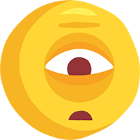 El çizimi tek göz png emoji resmi