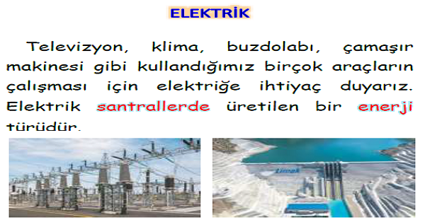 3.Sınıf Fen Bilimleri Elektrikli Araçlar Konu Özeti