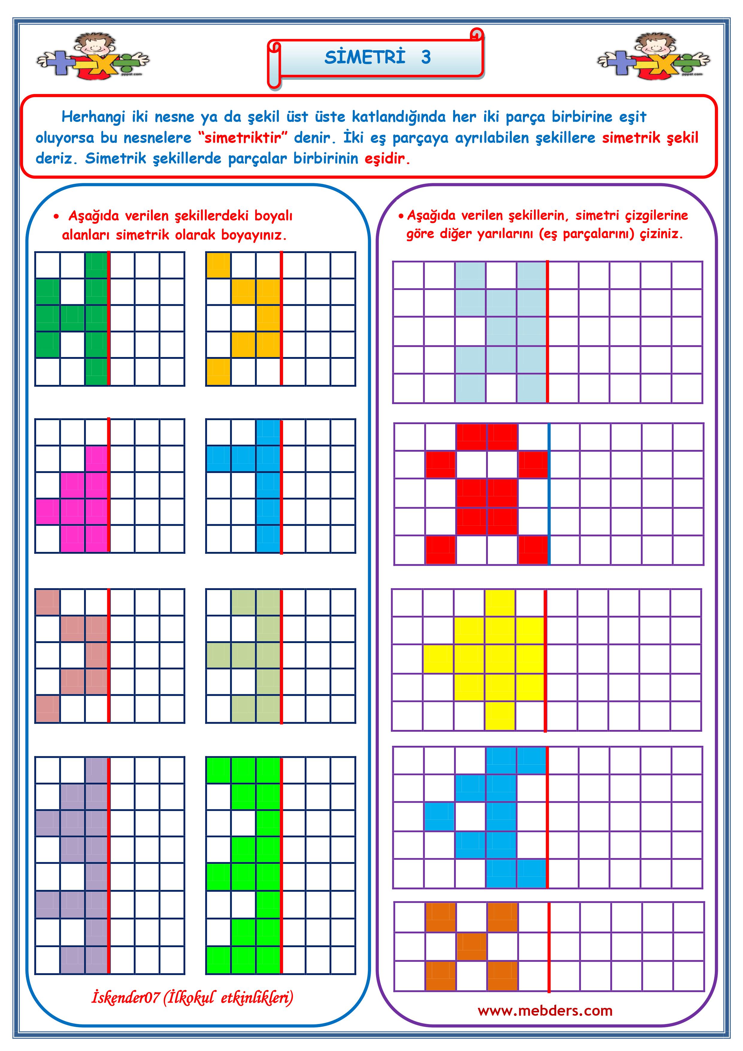 2.Sınıf Matematik Simetri Çalışması  3