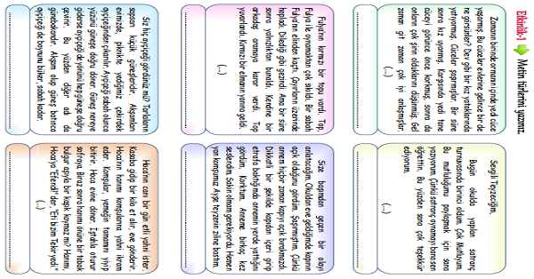 3.Sınıf Türkçe Metin Türleri-2