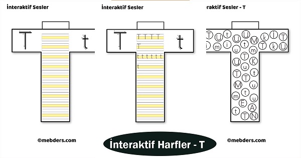 1.Sınıf İlkokuma İnteraktif Harfler - T Sesi