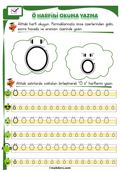 1.Sınıf İlkokuma Ö Sesi Okuma Yazma Etkinliği