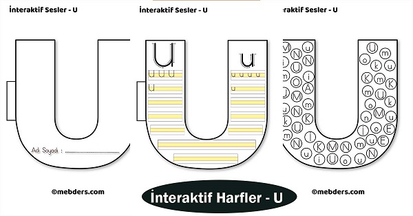 1.Sınıf İlkokuma İnteraktif Harfler - U Sesi