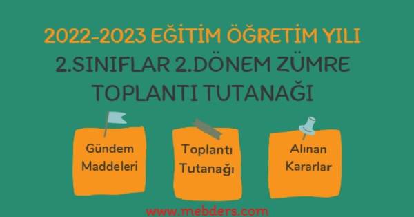 2022-2023 2.Sınıflar 2.Dönem Zümre Toplantı Tutanağı