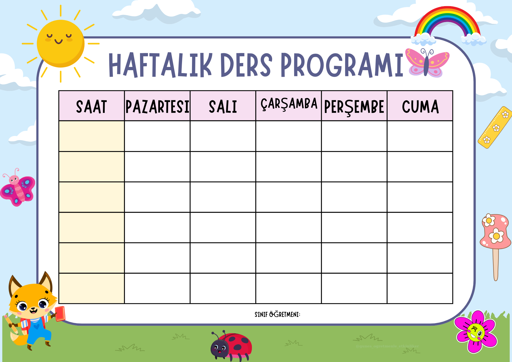 Haftal k Ders Program Meb Ders